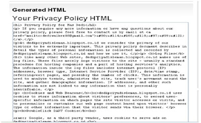 Cara Membuat Privacy Policy pada Blogspot Tercepat