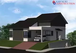 Pelan rumah 1 tingkat 4 bedroom 3 bathroom