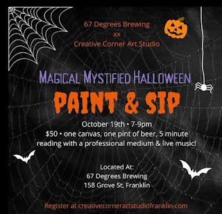 Creative Corner creates a "Magical Mystified Paint Night" at 67 Degrees - Oct 19