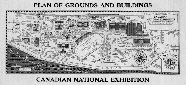 Plan of Grounds and Buildings - Canadian National Exhibition, 1928