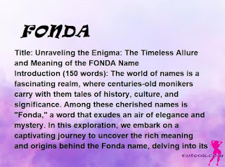 meaning of the name "FONDA"