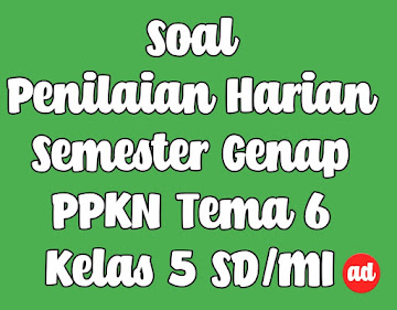 PENILAIAN HARIAN PPKN TEMA 6 KELAS 5 SD/MI