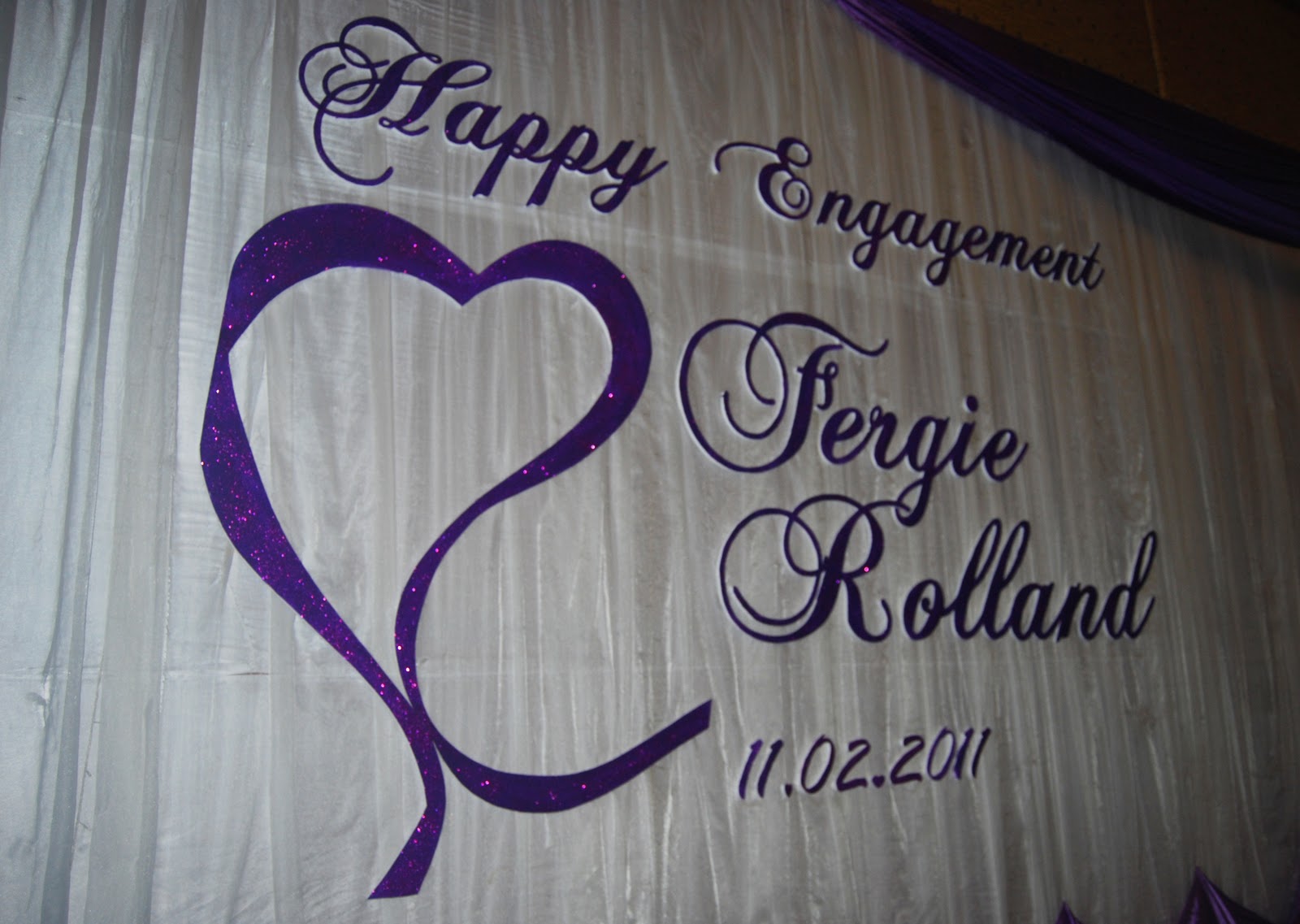 Wedding backdrop for Fergie &