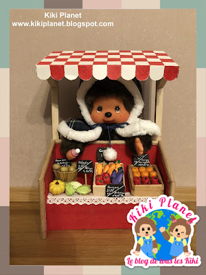 kiki monchhichi market stand marchande handmade fait main miniature