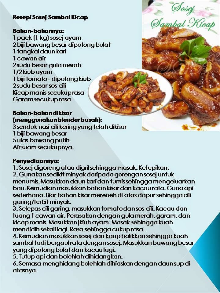 Sajian Dapur Bonda Sosej Sambal Kicap menu istimewa 