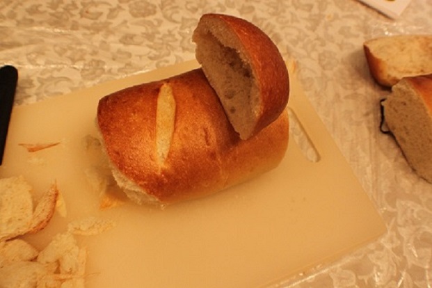 whole loaf cut in half