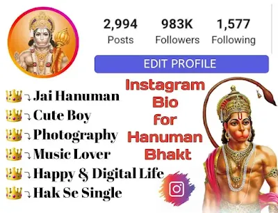 hanuman ji bio for instagram