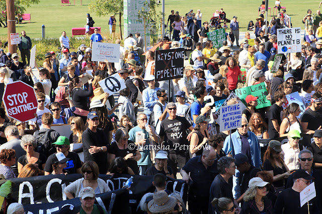 climate change rally in los angeles, activists protest against keystone pipe line in los angeles, climate change, global warming