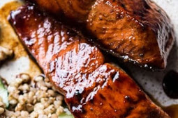 Caramelized Teriyaki Salmon with Sesame Toasted Buckwheat