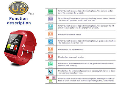 U Watch U8 Pro Smartwatch Bluetooth Life Waterproof