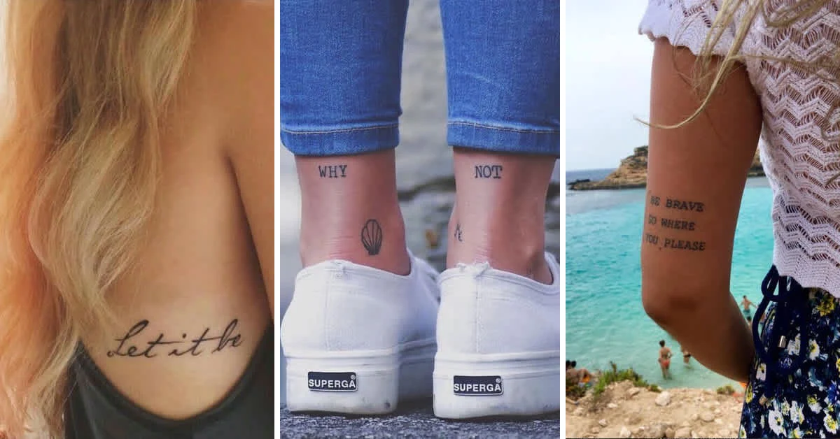 Tatuajes tendencias en letras y frases