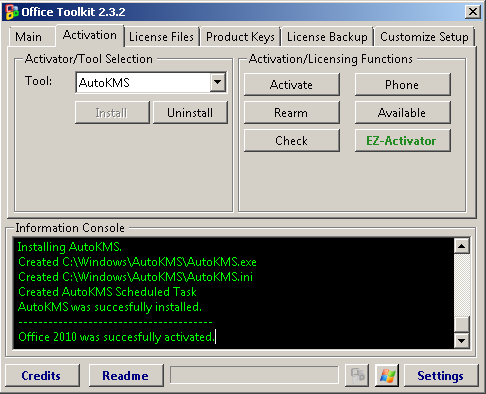 Tutorial Cara Aktivasi Microsoft Office 2010 Menggunakan Tools Office Toolkit 2.3.2