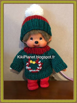 Monchhichi garçon joyeux noël - référence 28810