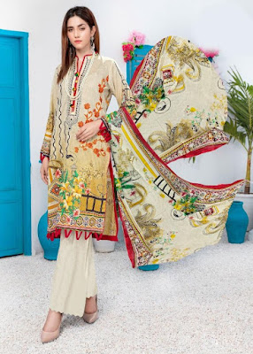 Aafrozeh cotton Pakistani dress material