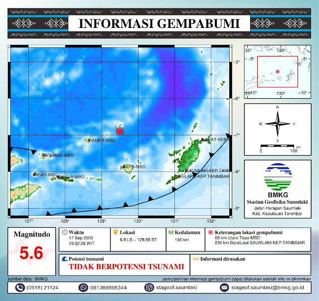 BMKG Pastikan Gempa Bumi 5,6 di Utara MBD dan Tanimbar Tidak Berpotensi Tsunami.lelemuku.com.jpg