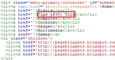 Kode HTML untuk menambahkan Karakter dan Simbol Khusus