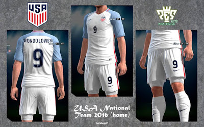 PES 2013 USA 2016 Home & Away Kits by kIkEJG17