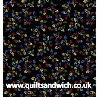 Spangles Black Multi www.quiltsandwich.co.uk extra wide 