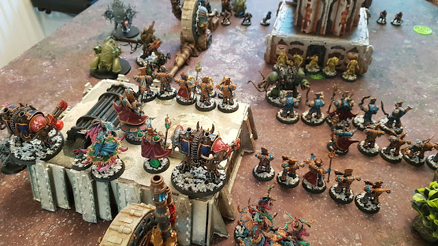 Warhammer 40k battle report - Maelstrom of War -  Schemes of War - 2000 points - Thousand Sons vs Death Guard