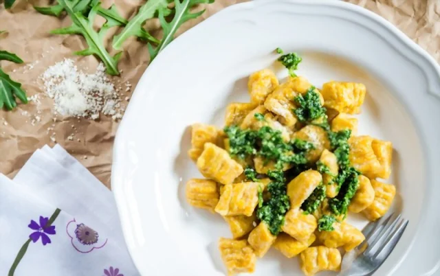Sweet Potato Gnocchi with Broccoli Rabe and Walnuts(Vegan+Gf)