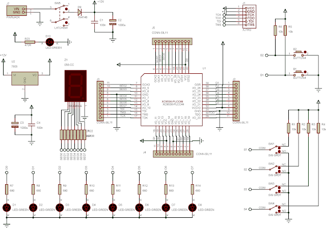 Making a small CPLD learning board with XC9536