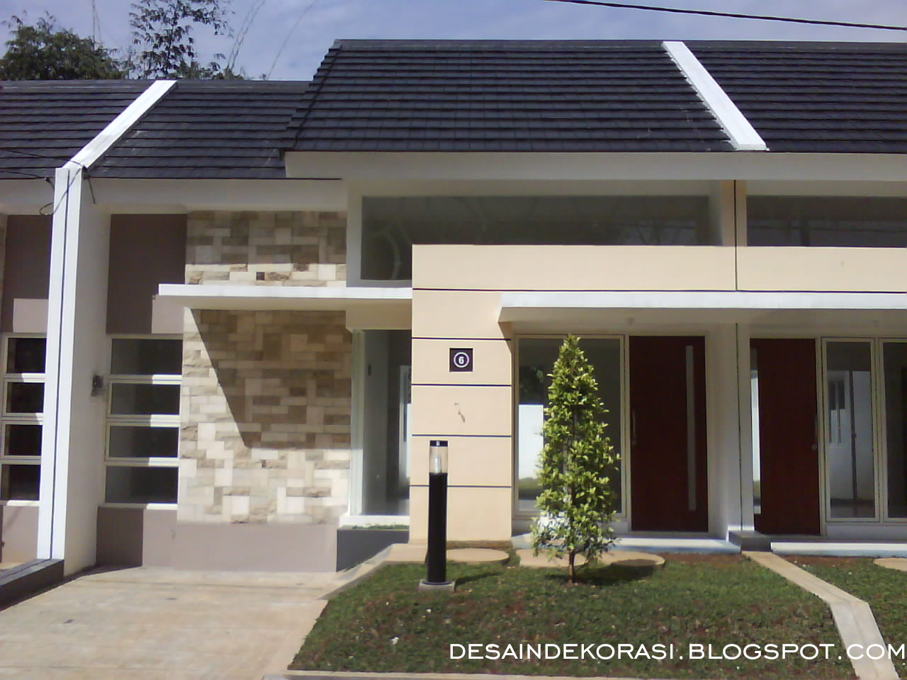 contoh warna cat eksterior rumah minimalis