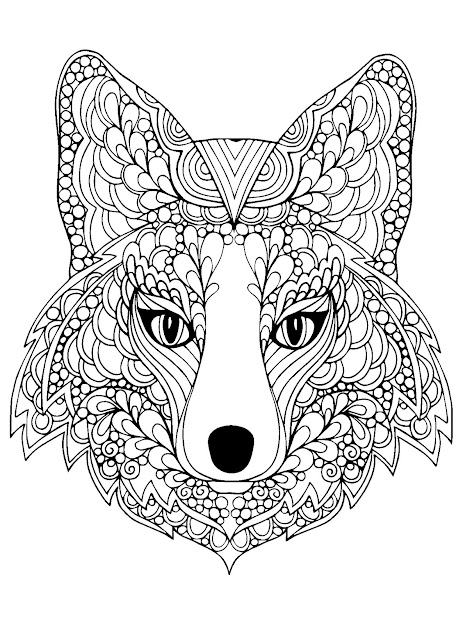 Coloringpagebeutifulfoxhead Free To Print