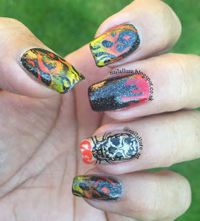 Illamasqua Creator Moyou London, Roxy 01 Twinled T Vinyls Halloween Manicure