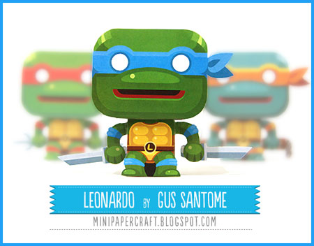 TMNT Mini Leonardo Paper Toy