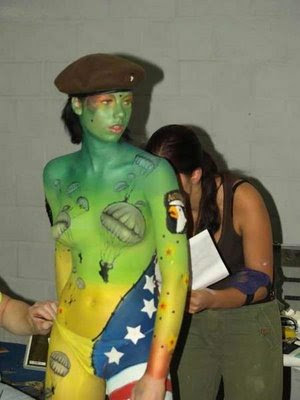 Paratroopers Body Painting