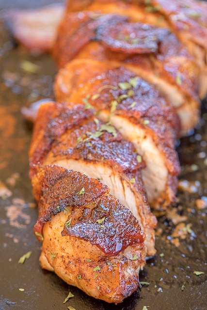 Sweet & Spicy Bacon Wrapped Pork Tenderloin | Plain Chicken®