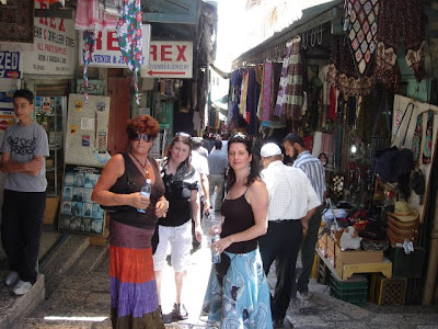 The girls at the Arab market in Jerusalem