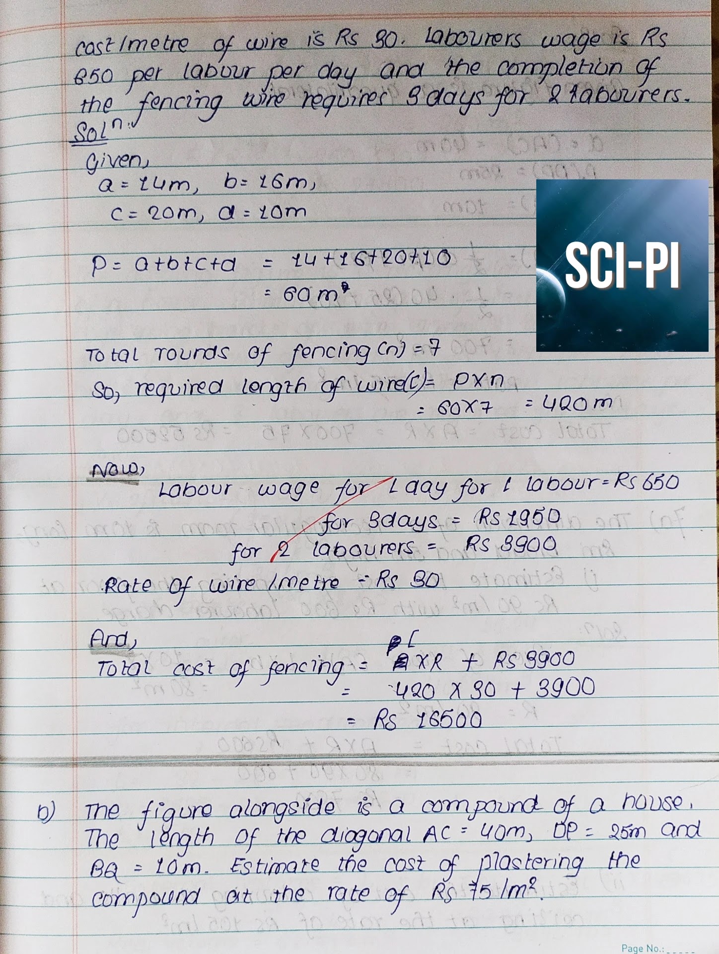 Exercise 7.4 Mensuration in Household Activities Class 10 Solutions from vedanta Excel in Mathematics