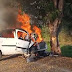 शादी समारोह से लौटते वक्त हुआ भीषण हादसा, पेड़ से टकराई कार, 4 लोगों की जलने से मौत
