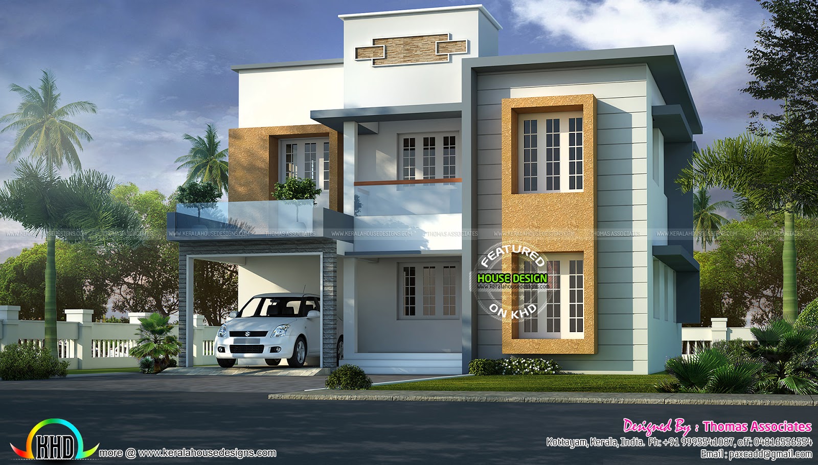 Beautiful 1800  sq  ft  modern  house  Kerala  home  design  and 