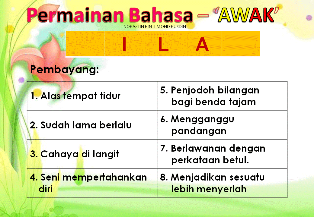 Persatuan Bahasa Melayu Bahan Utama