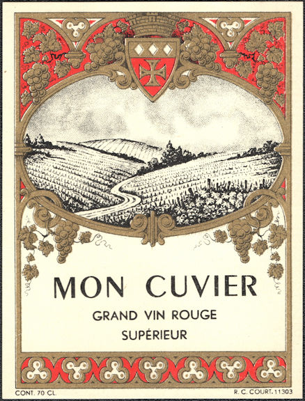 Group of 4 Mon Cuvier French Wine Labels