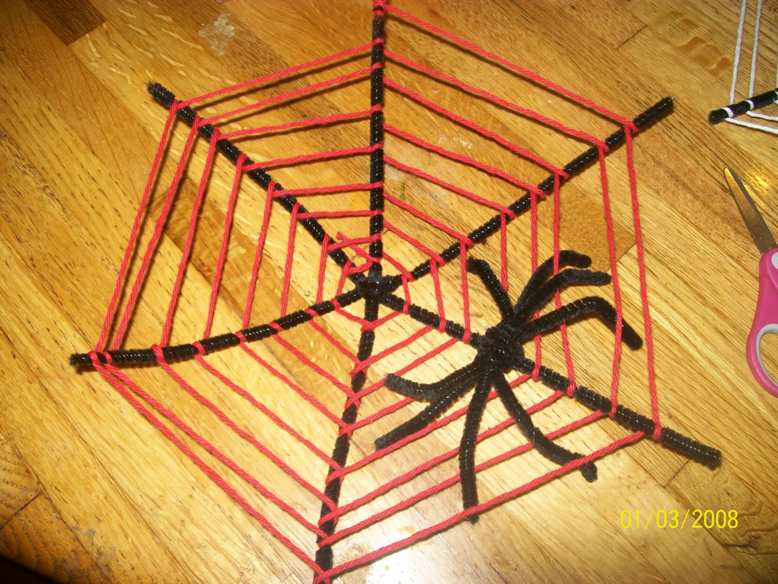  Halloween  Pipe  Cleaner  Spider Web Craft  Preschool 