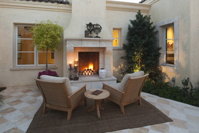 Outdoor Wood Fireplace