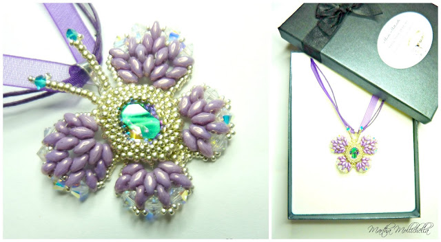 Swarovski Butterfly pendant handmade in Italy by Martha Mollichella