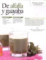 Jugos saludables alfalfa y guayaba