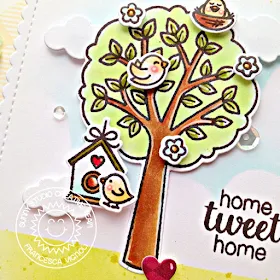 Sunny Studio Stamps: Seasonal Trees Frilly Frames A Bird's Life Spring Greetings Fancy Frames Spring Themed Cards by Franci Vignoli and Mona Toth