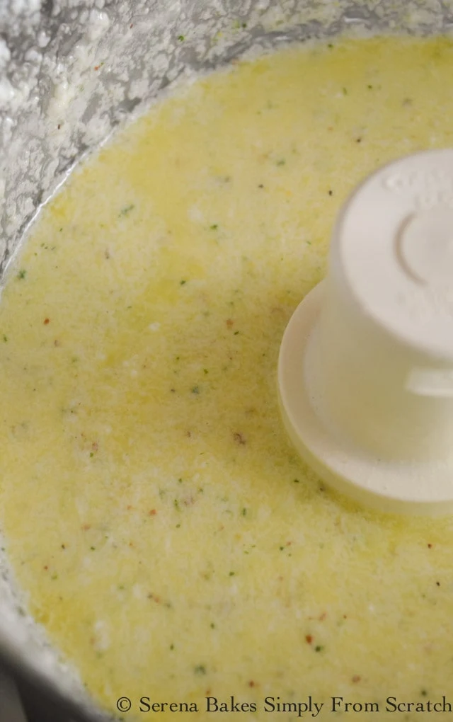 Creamy Parmesan Dressing in a food processor.