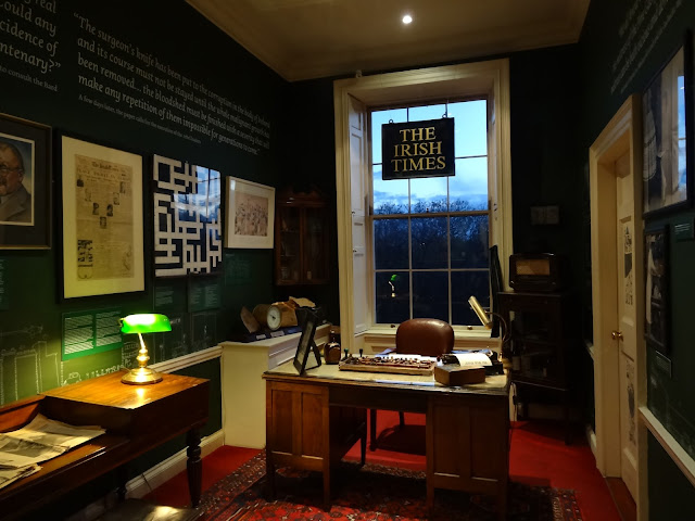 A recreation of a room from The Irish Times in the Little Museum of Dublin