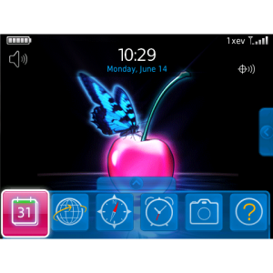 Tema/Theme Butterfly Neon Cherry Para BlackBerry