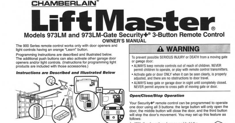 Liftmaster Remotes Instructions: 973LM Liftmaster Remote ...