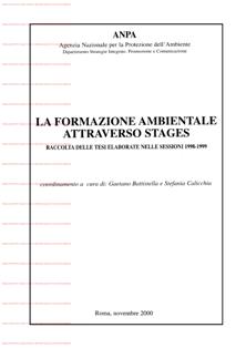 ISPRA Quaderni - Educazione e Formazione Ambientale 2000-01 [La formazione ambientale attraverso stages] - Novembre 2000 | TRUE PDF | Irregolare | Energia | Ambiente
I Quaderni di ISPRA sono una serie di documenti divisi per categoria tematica che vanno ad approfondire volta per volta tutte le ricerche e gli studi che nell'arco dell'anno vengono svolte dell'ente in oggetto.
Si rivolgono prettamente ad un pubblico esperto ma sicuramente anche il neofita saprà coglierne gli apsetii di maggior rilevanza.