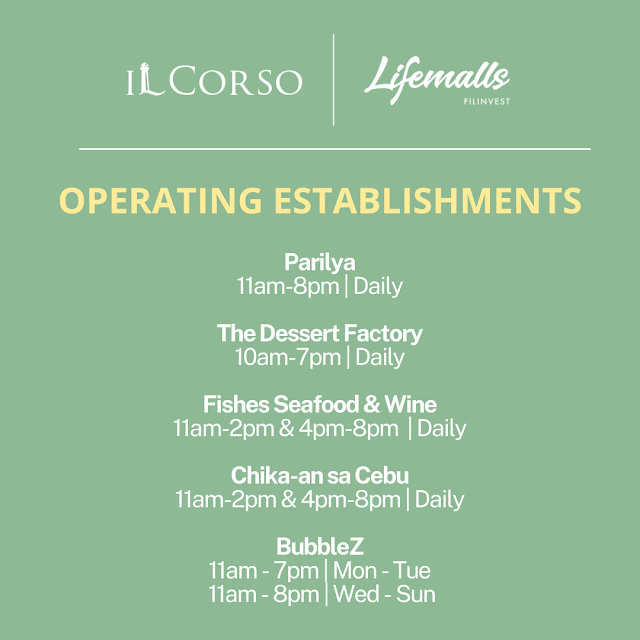 IL Corso Food Yard Operating Hours Parilya Etc