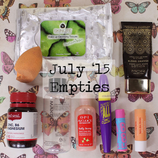 July 2015 empties