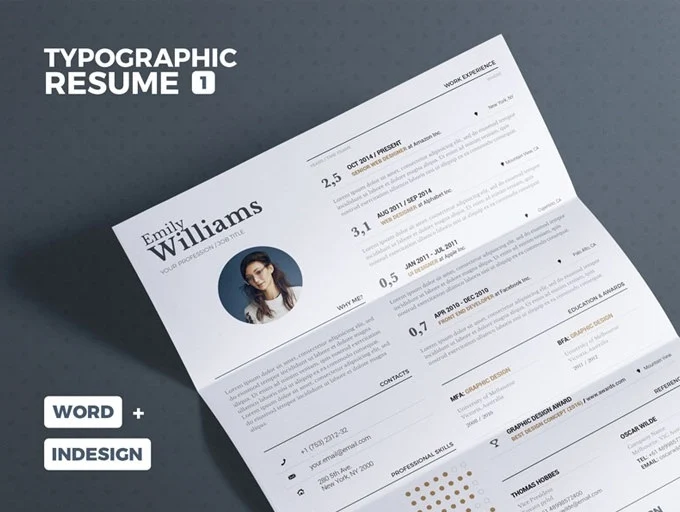 Typographic Resume Tempalate